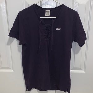 VS Pink lace up graphic tee
